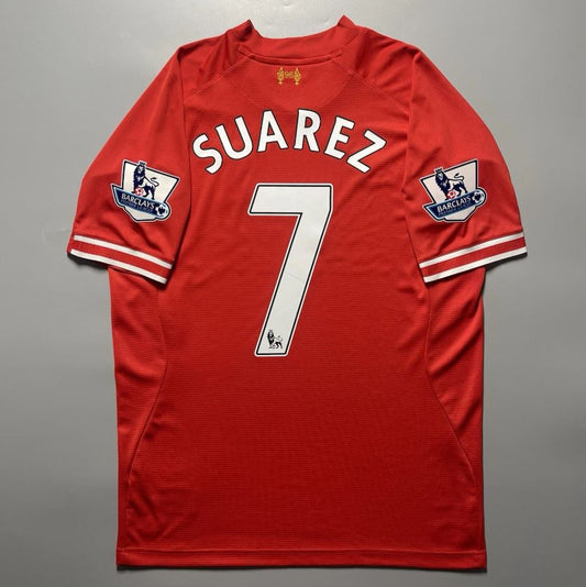 Liverpool 2013/14 Home  – Luis Suárez #7  Warrior Era Retro Shirt